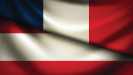 austria and france flag fusion design