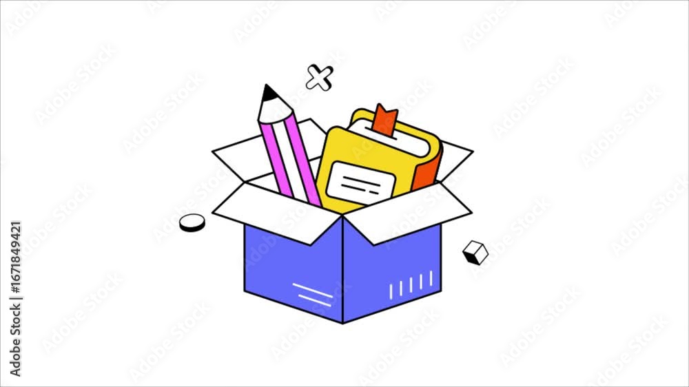 Poster learning materials animated mp4 file