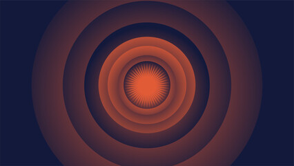 Gradient oval background deep blue and orange