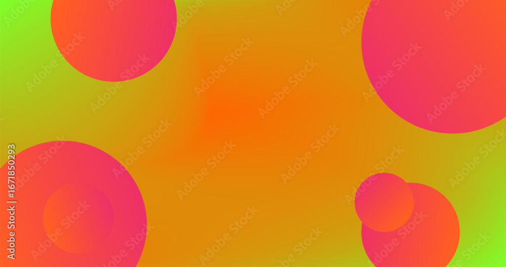 Aufkleber abstract background with colorful circles red orange and yellow gradient