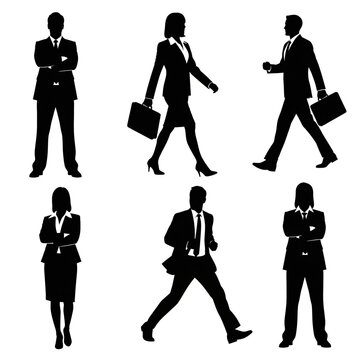 business people silhouettes