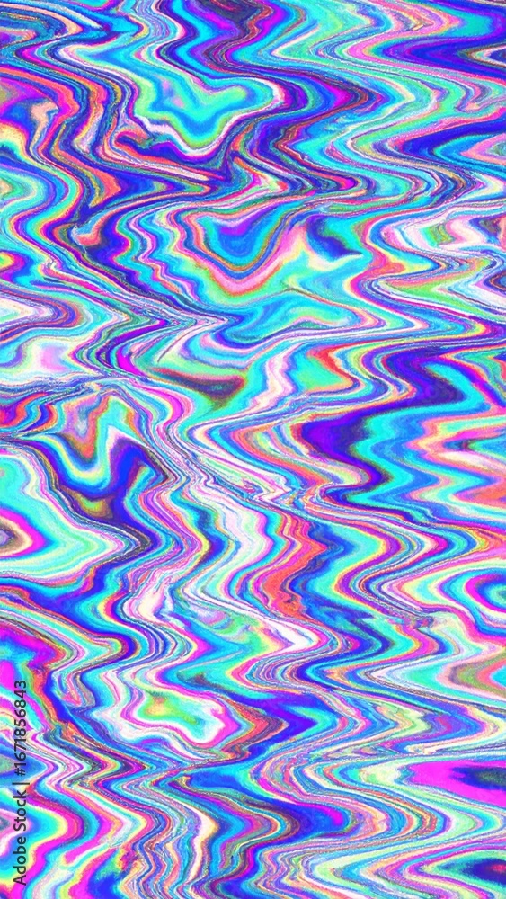 Poster vibrant abstract background with flowing colorful waves and holographic iridescent texture