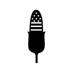 American Flag Corn Symbol Illustration, A Patriotic and Agricultural Representation