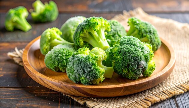 Frozen Broccoli. High-quality frozen broccoli florets, offering a great source of vitamins, minerals, and fiber. 
