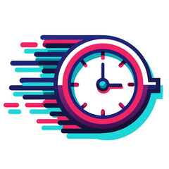 Glitch Style Clock Icon