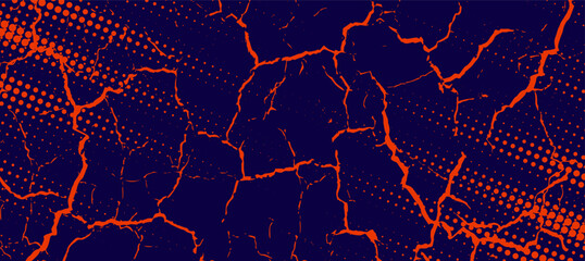 Abstract speed lines style orange color halftone banner design template. Vector illustration, modern.