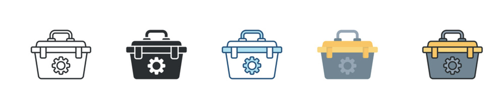 Toolbox Icon Set Multiple Style Collection