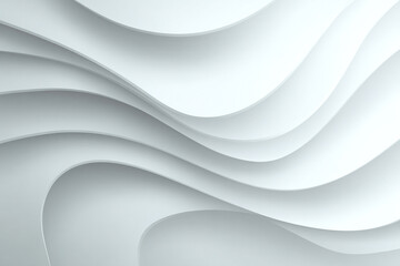 Obraz premium Abstract white wavy layers design background texture