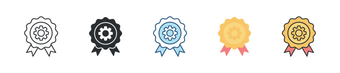 Badge Icon Set Multiple Style Collection