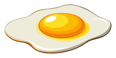 A realistic image of two sunny-side-up eggs cooking in a black cast iron skillet. The eggs have bright yellow-orange yolks and set white edges, sprinkled lightly with black pepper. The skillet sits on