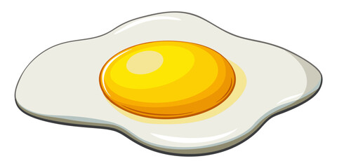 A realistic image of two sunny-side-up eggs cooking in a black cast iron skillet. The eggs have bright yellow-orange yolks and set white edges, sprinkled lightly with black pepper. The skillet sits on