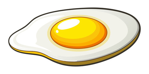 A realistic image of two sunny-side-up eggs cooking in a black cast iron skillet. The eggs have bright yellow-orange yolks and set white edges, sprinkled lightly with black pepper. The skillet sits on