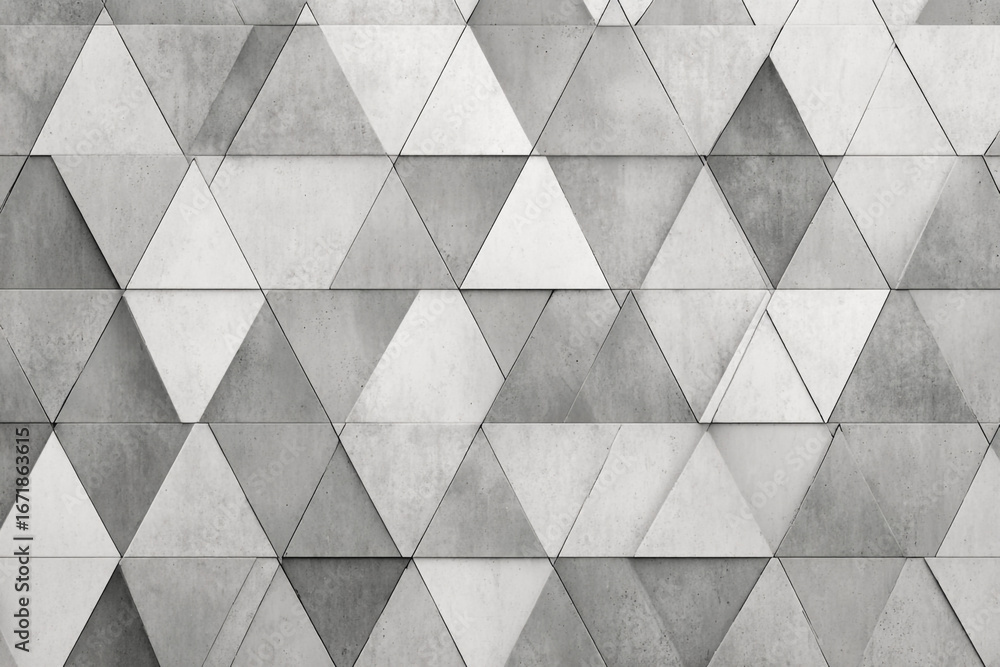 Poster geometric grey and white triangle wall pattern abstract texture background