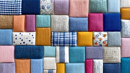 Vintage Patchwork Fabrics in Pastel and Watercolor Tones for Babies