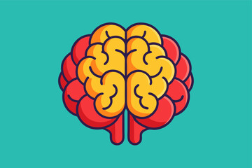 vector illustration of a colourful brain