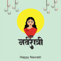 Happy Shubh Navratri: The Divine Mother Stands Tall, Her Hair Flowing Like Rivers of Night, Her Aura Wrapped in the Colors of Celebration and Protection

