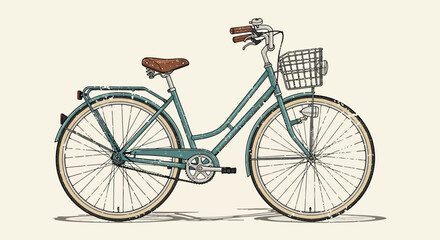vintage bicycle vector illustration