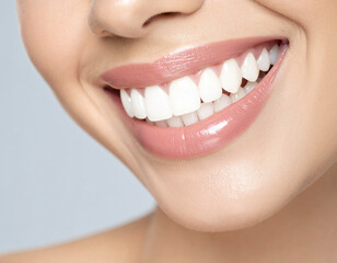 Perfect White Smile Luxury Closeup Background