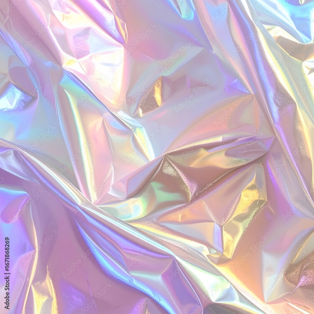 Aufkleber iridescent holographic foil with abstract texture in a shiny colorful metallic design