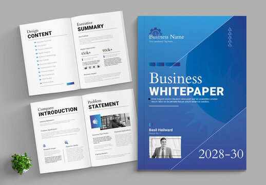 Corporate Business White Paper Template Layout
