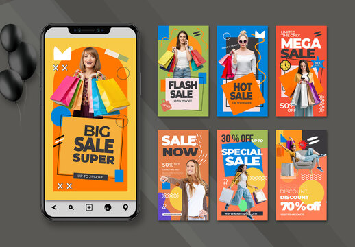 Fashion Social Media Kit Stories Template Layout