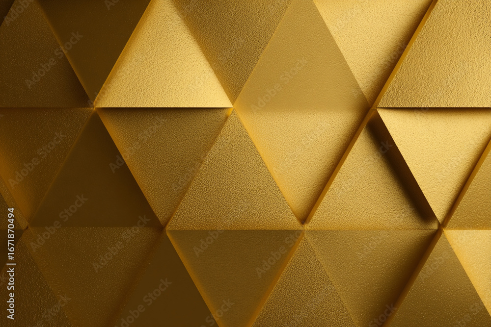 Poster golden triangular textured pattern background design