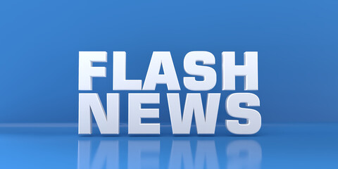 Flash news word concept vector illustration with blue lines modern futuristic 3d style for landing page template ui web mobile app poster banner flyer background gift card coupon label wallpaper