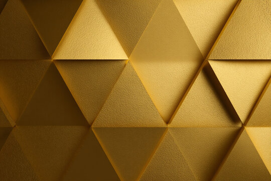 Golden triangular textured pattern background design