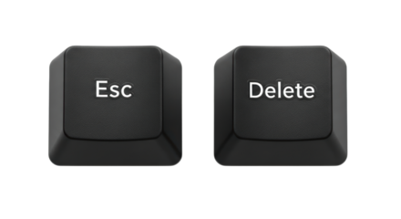 Escape and Delete Keys: Symbolic of choices, errors, and digital navigation, modern concepts
