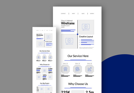 Wireframe Template Design Layout