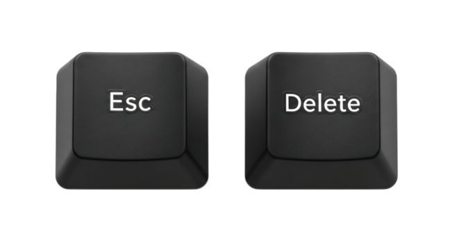Escape and Delete Keys: Symbolic of choices, errors, and digital navigation, modern concepts