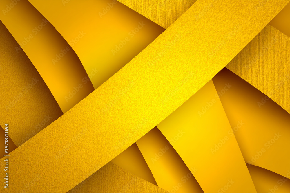 Poster abstract yellow layered design overlapping shapes textured background