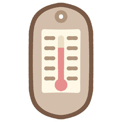 かわいい防水温度計のアイコンイラスト素材