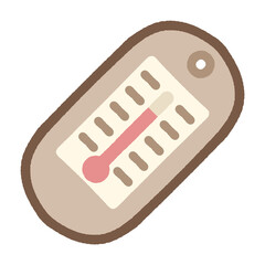 かわいい防水温度計のアイコンイラスト素材