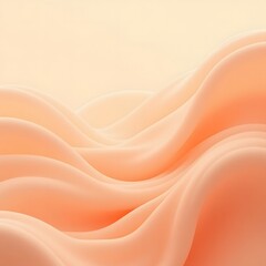 Soft Peach Abstract Waves