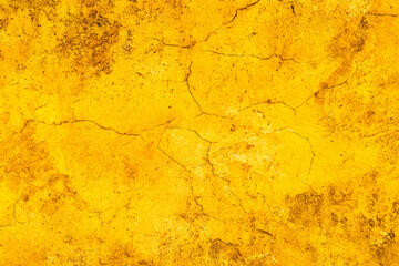 Cracked yellow wall texture background aged grunge surface