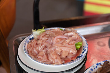 Hot pot duck intestines ingredients