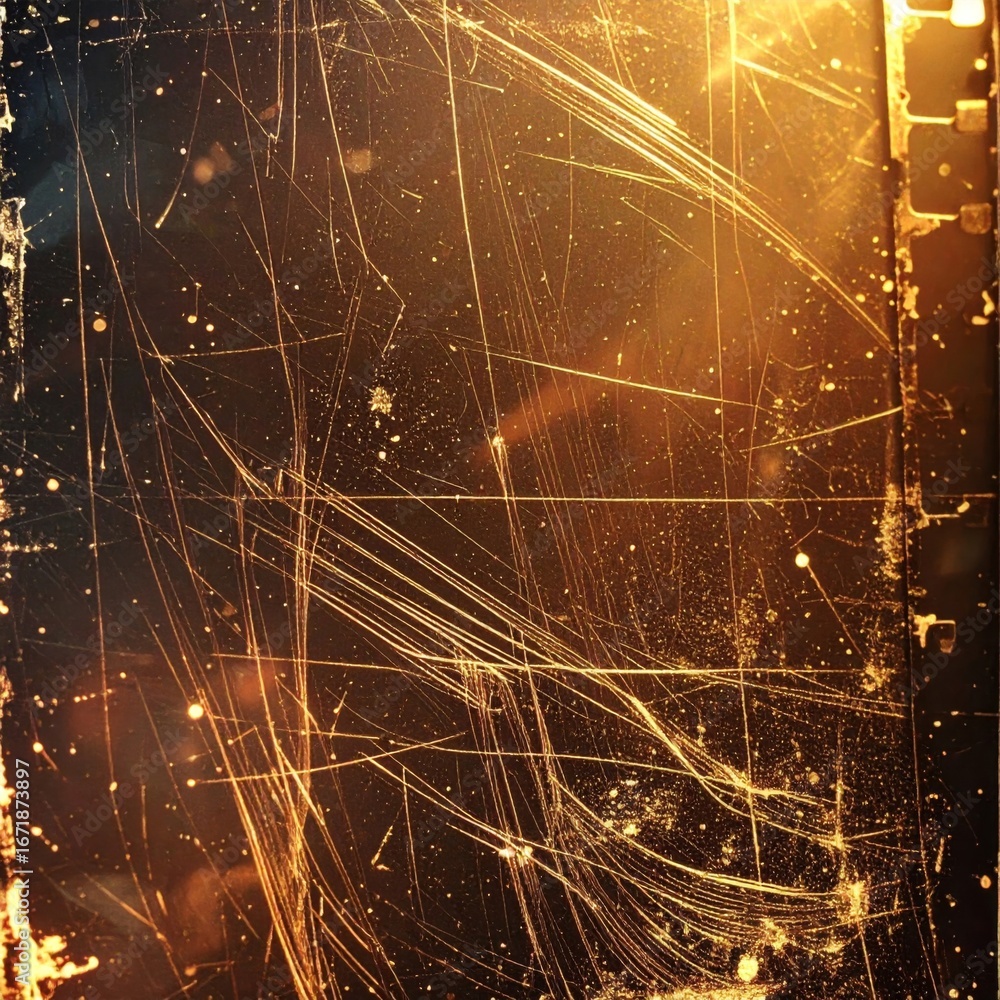 Poster abstract golden texture background with scratches and distressed frame detailed surface