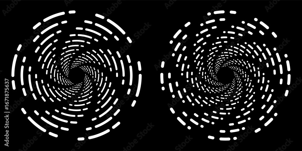 Aufkleber halftone circular dotted frames set. circle dots texture isolated on white background. spotted spray