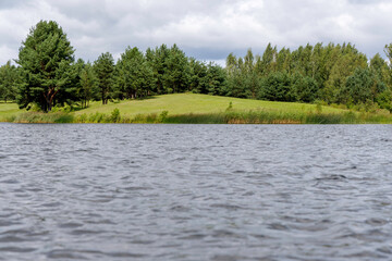Rippled Lake with Pine Hill