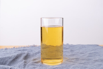 The beer in the glass