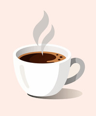 Obraz premium Steaming Coffee Cup on Calm Morning