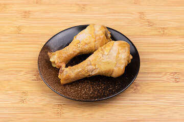 The fragrant marinated chicken legs on the plate