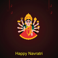 Happy Navratri A Sacred Symphony of Shakti, Draped in Vermilion and Gold, As the Universe Reverberates with Mantras, Dandiya Sparks, and the Whispered Blessings of the Goddess