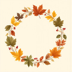 autumn leaves frame