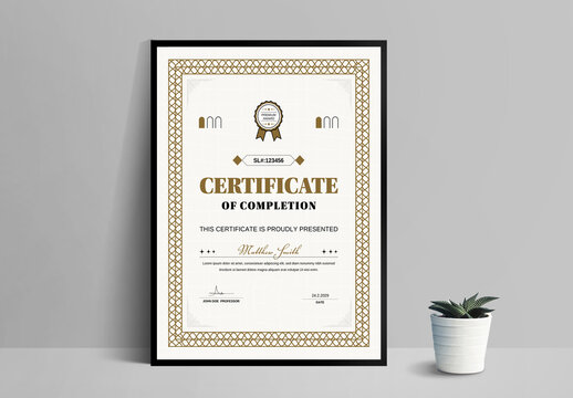 Certificate design