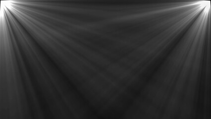 Diagonal beams of light emanating from the top corners against a dark textured background light rays