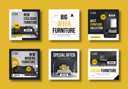 Modern Product Furniture Social Media Post Template