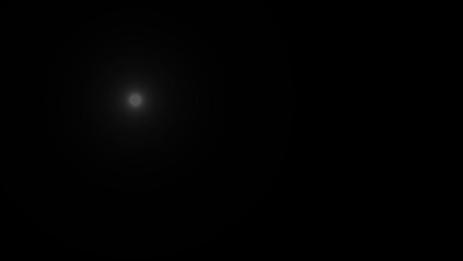 Faint White Light Orb on Black Background glow