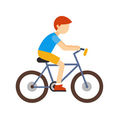Fototapeta premium boy riding a bike
